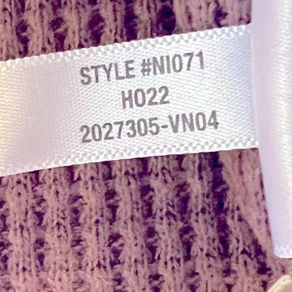 Madewell Waffle Knit V-Neck Long-Sleeve Sweater Size Small Style #NI071 Lavender - Picture 8 of 10